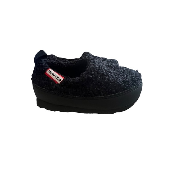 NWOB Hunter Baby Black Water Resistant Sherpa Slippers in size c5 - Picture 3 of 9